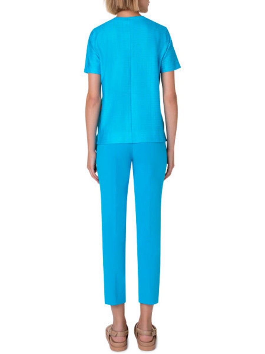 Women Akris Punto | Top-Turquoise/Orange