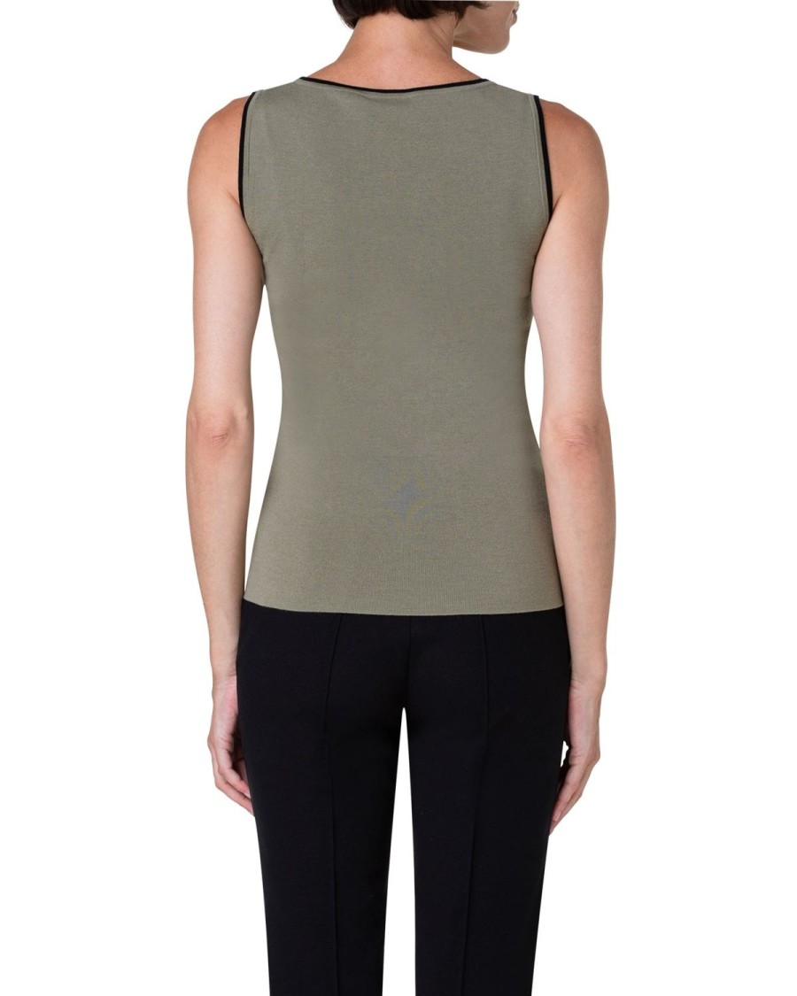 Women Akris Punto | Top-Sage/Black