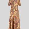 Women Etro | Dress-Cognac/Cognac Print