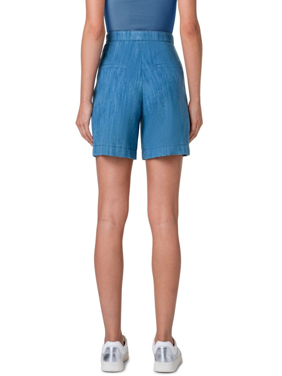 Women Akris Punto | Short-Blue Denim