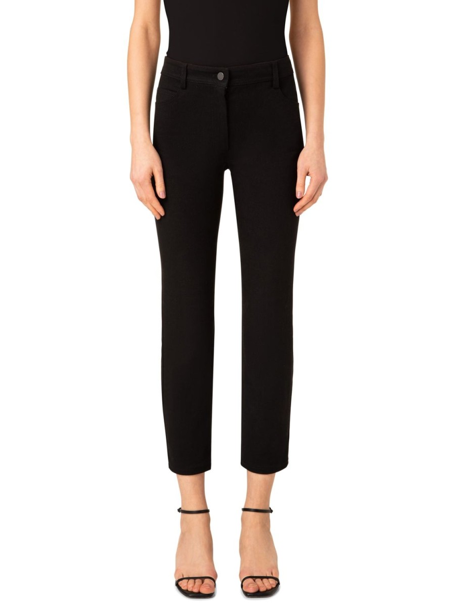 Women Akris Punto | Pant-Black Denim