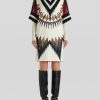 Women Etro | Dress-Off-White/Black/Magenta/Gold