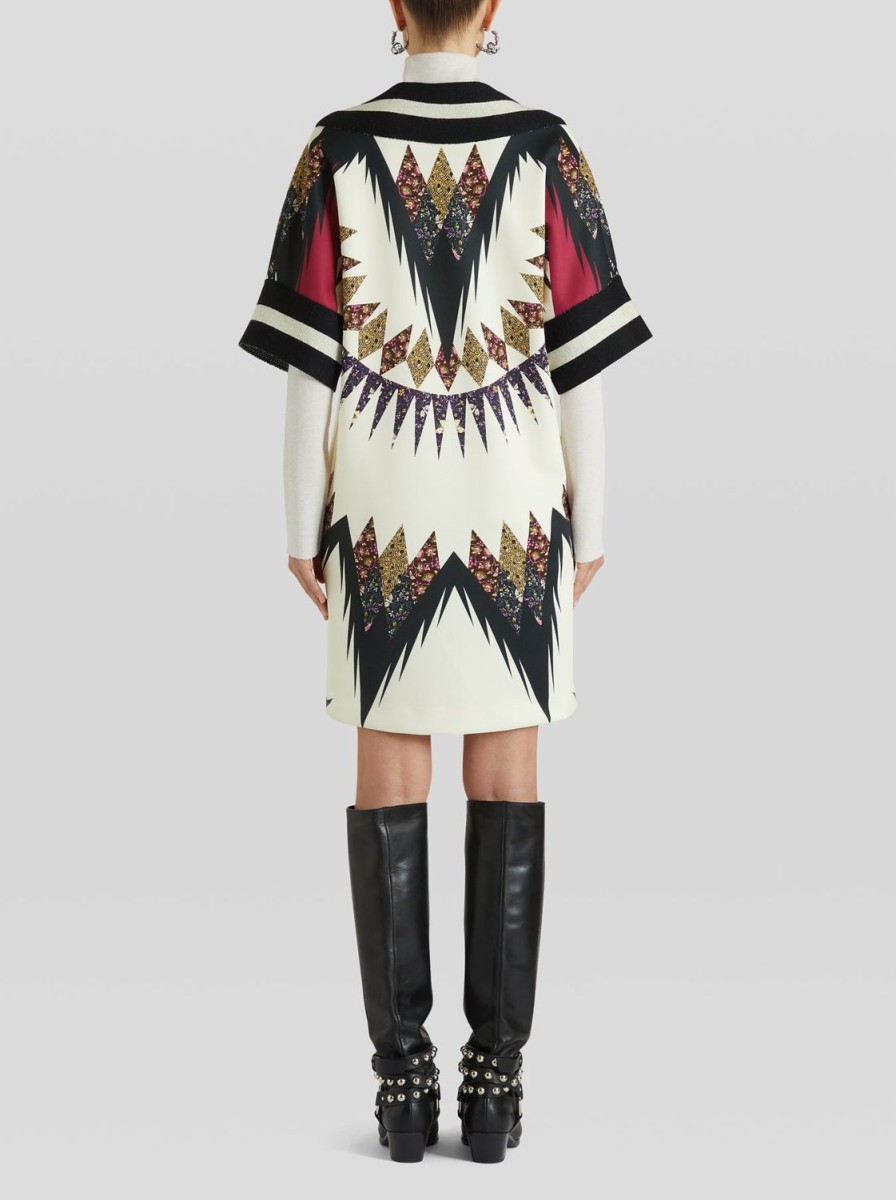 Women Etro | Dress-Off-White/Black/Magenta/Gold