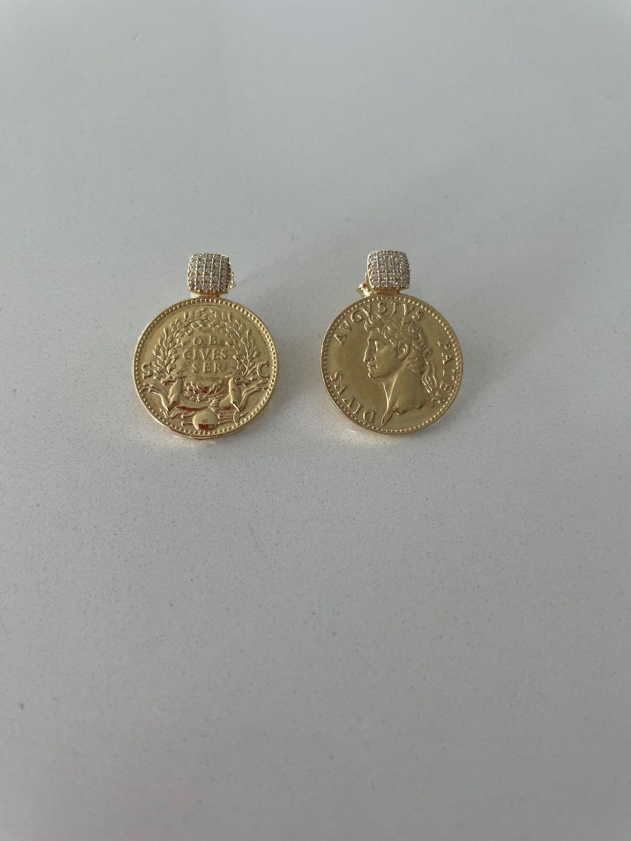 Women Lucie in the Sky | Earrings-Gold Coin