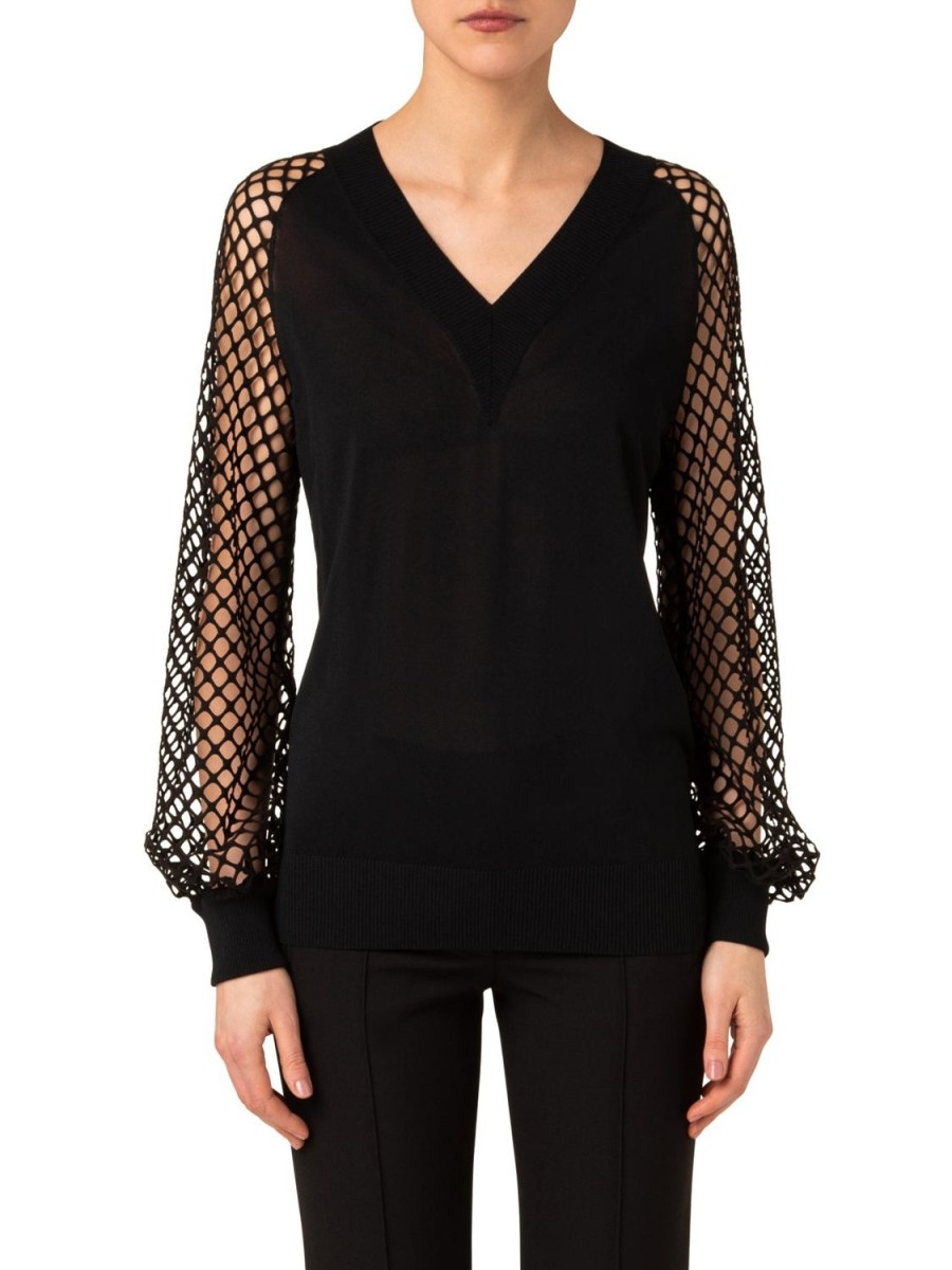 Women Akris Punto | Top In Black