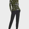 Women Marc Cain | Top-Black/Green/Off-White