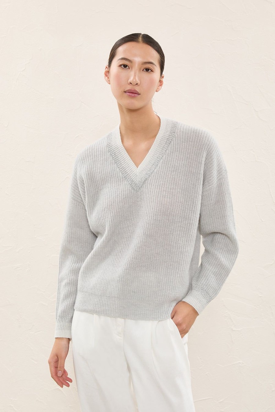 Women Peserico | Sweater-Palladium Grey