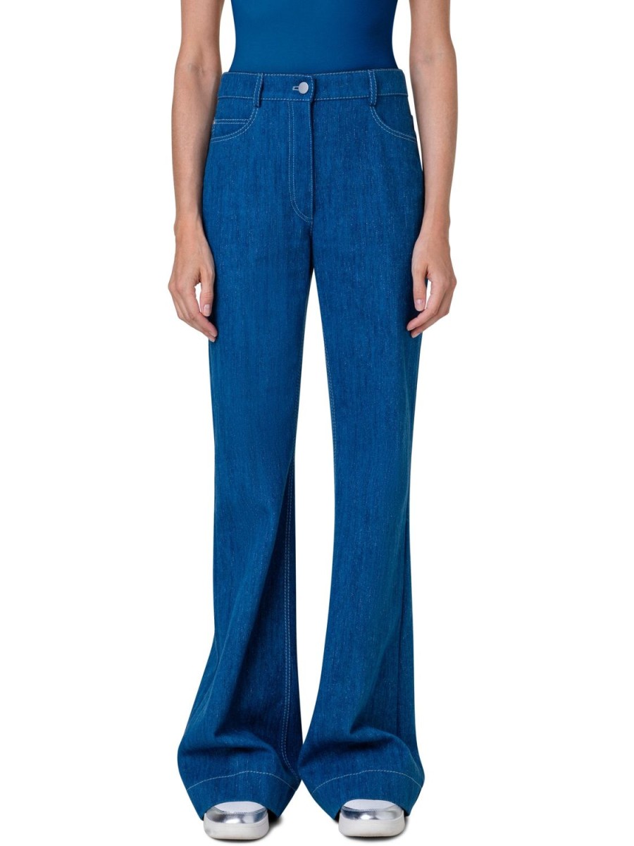 Women Akris Punto | Denim Jean-Blue