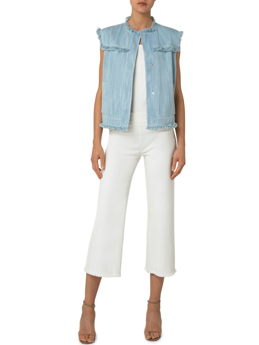 Women Akris Punto | Jacket-Bleached Denim