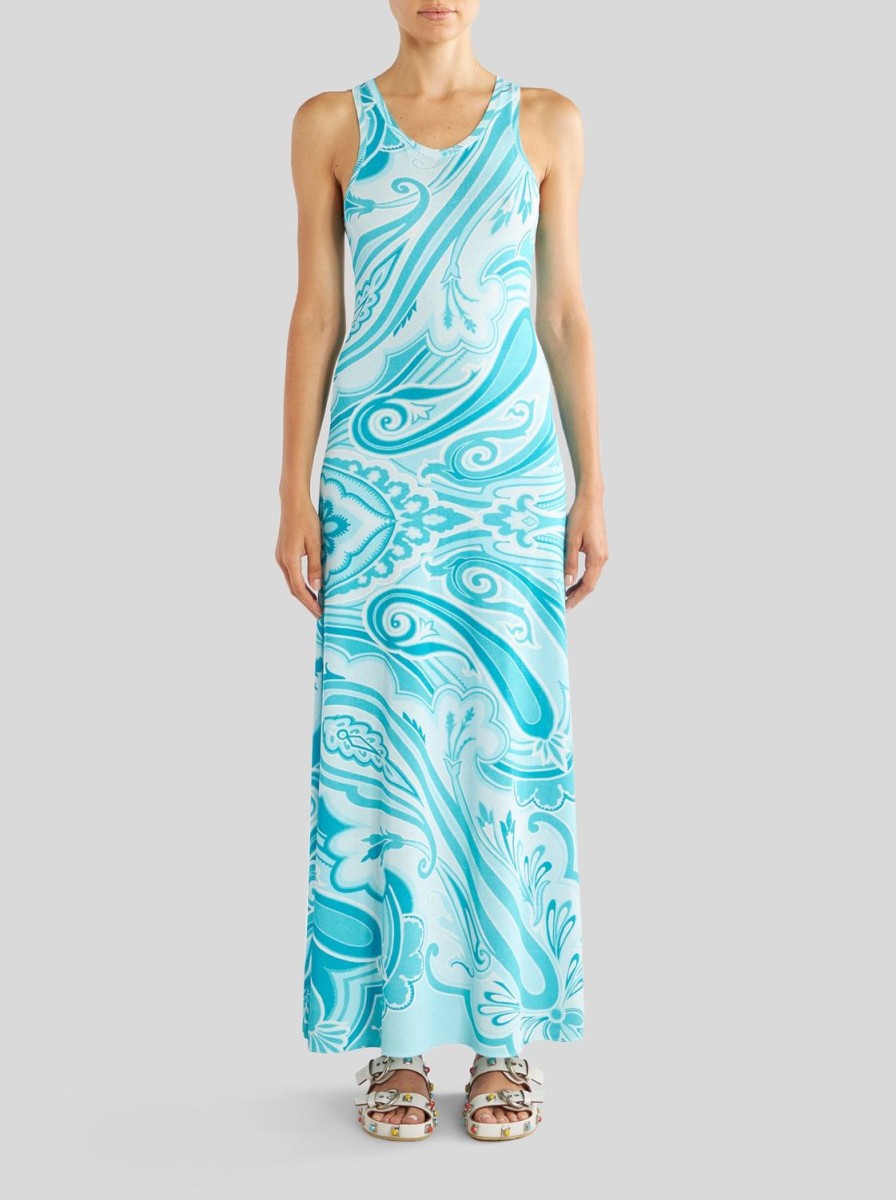 Women Etro | Dress-Turquoise/White