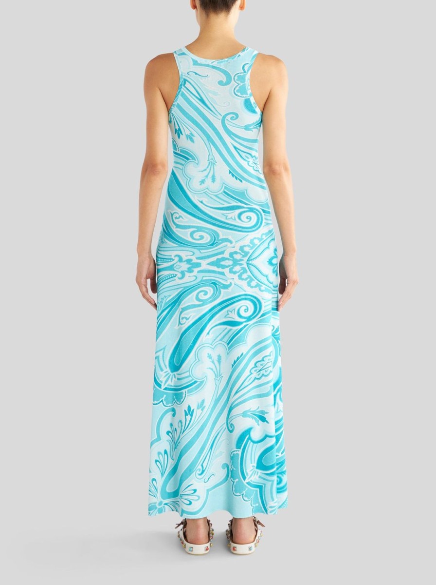 Women Etro | Dress-Turquoise/White