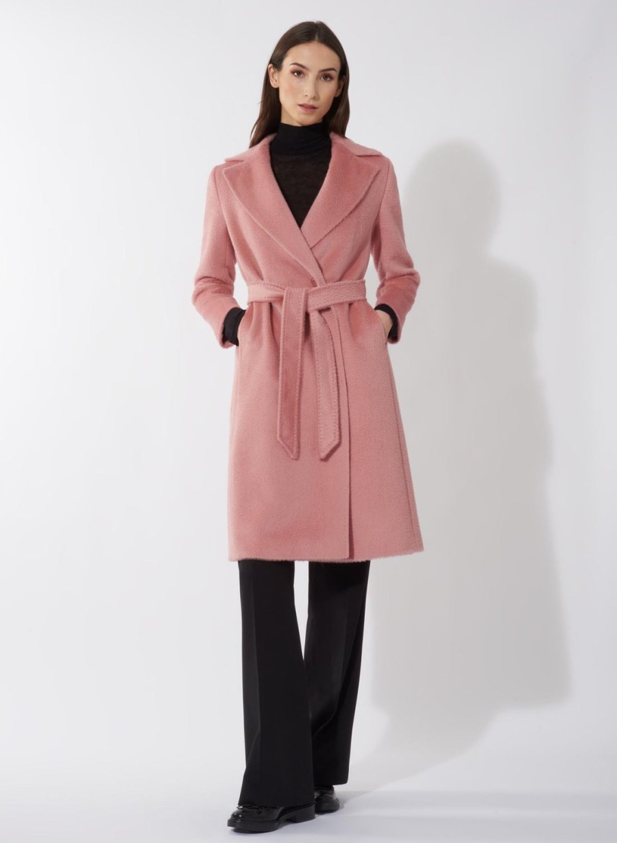 Women Cinzia Rocca | Coat With Belt-Cognac