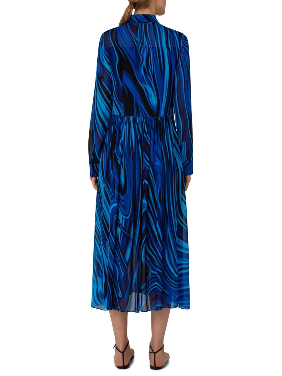 Women Akris Punto | Dress-Blue/Turquoise/Black