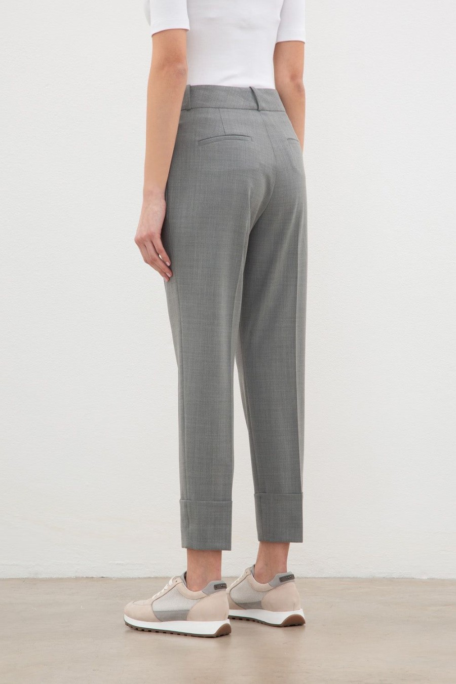 Women Peserico | Pant-Medium Grey