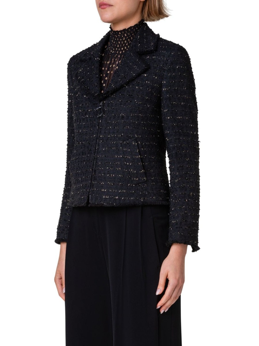 Women Akris Punto | Jacket-Black/Gold