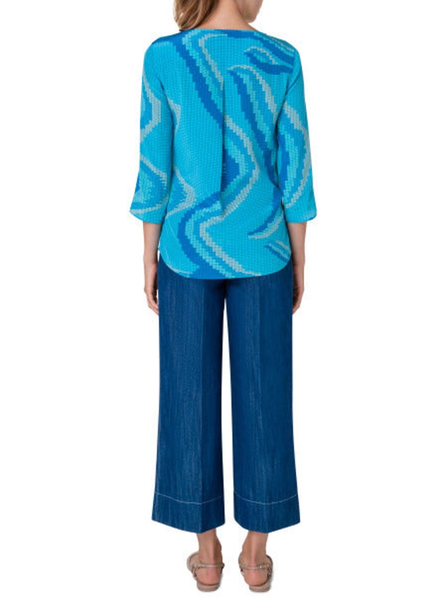 Women Akris Punto | Blouse-Azure Blue/Turquoise