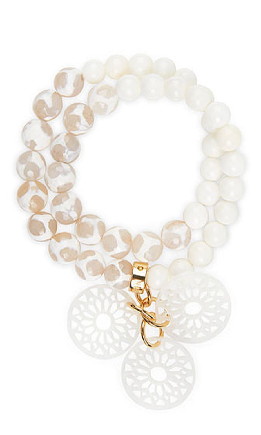 Women Marc Cain | Pearl And Agate Bracelet In Off-White