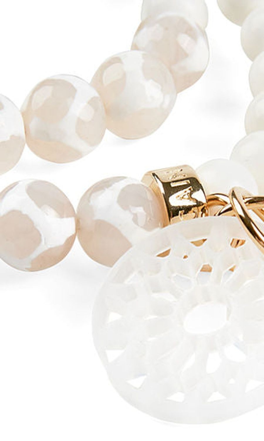 Women Marc Cain | Pearl And Agate Bracelet In Off-White