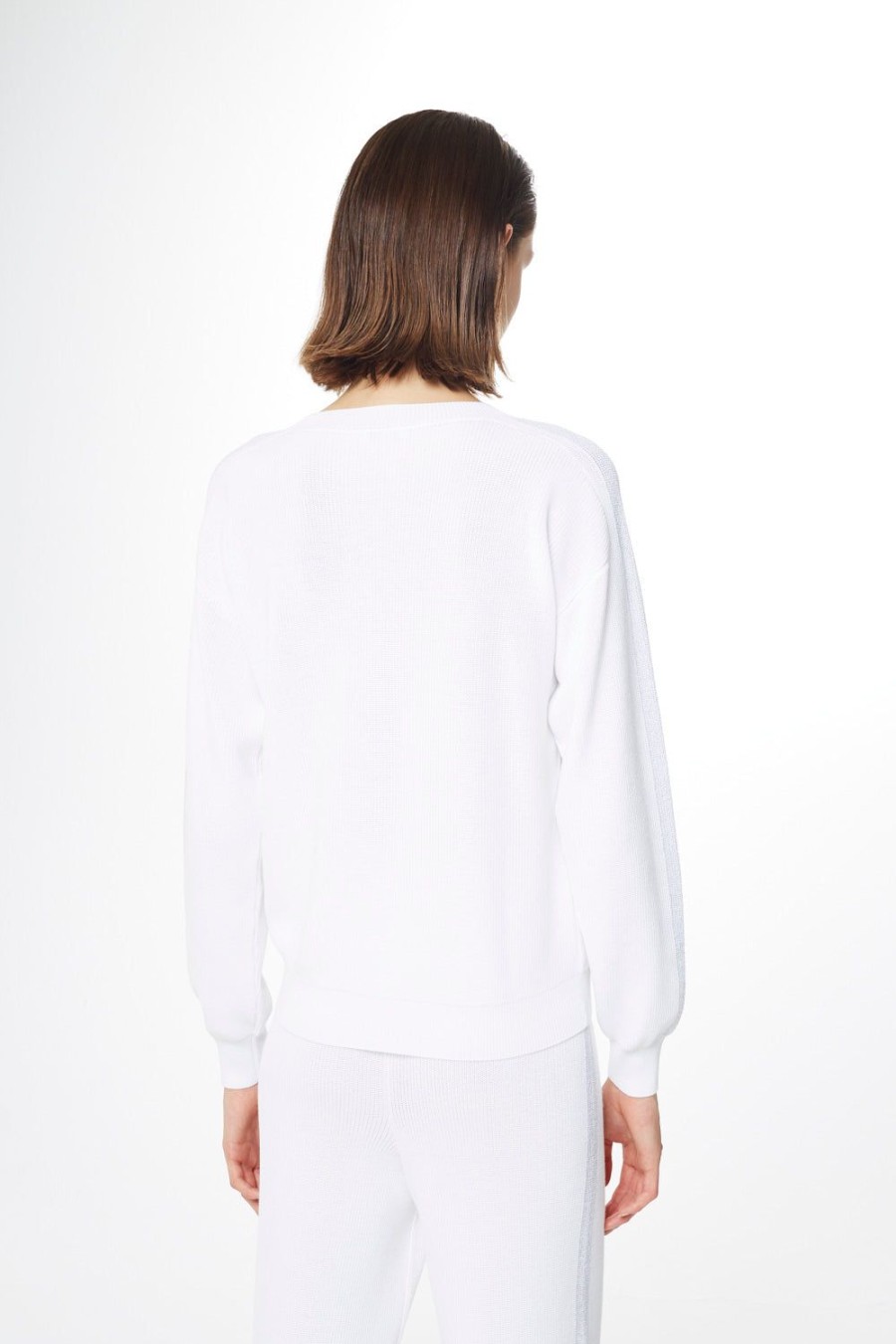 Women Peserico | Leisure Suit-Off-White/Silver