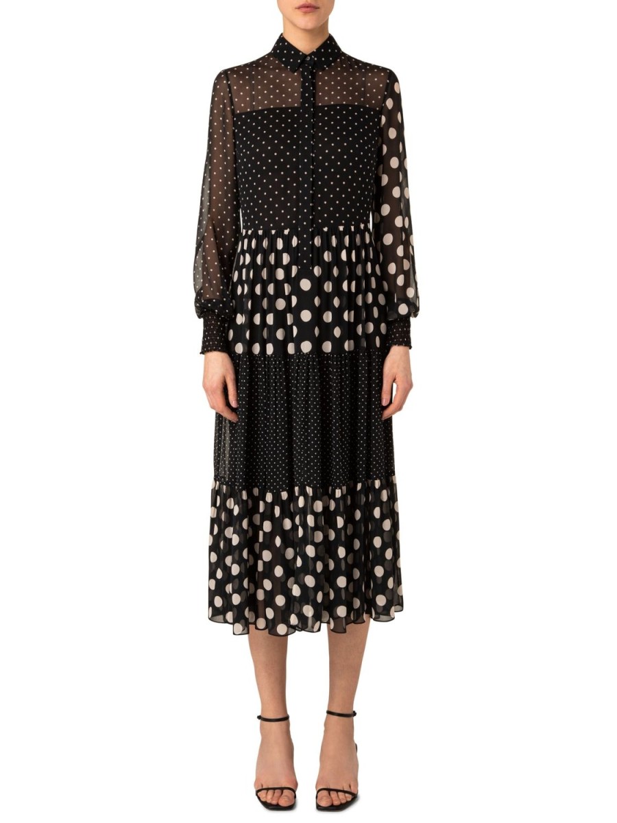 Women Akris Punto | Dress-Black/Cashew