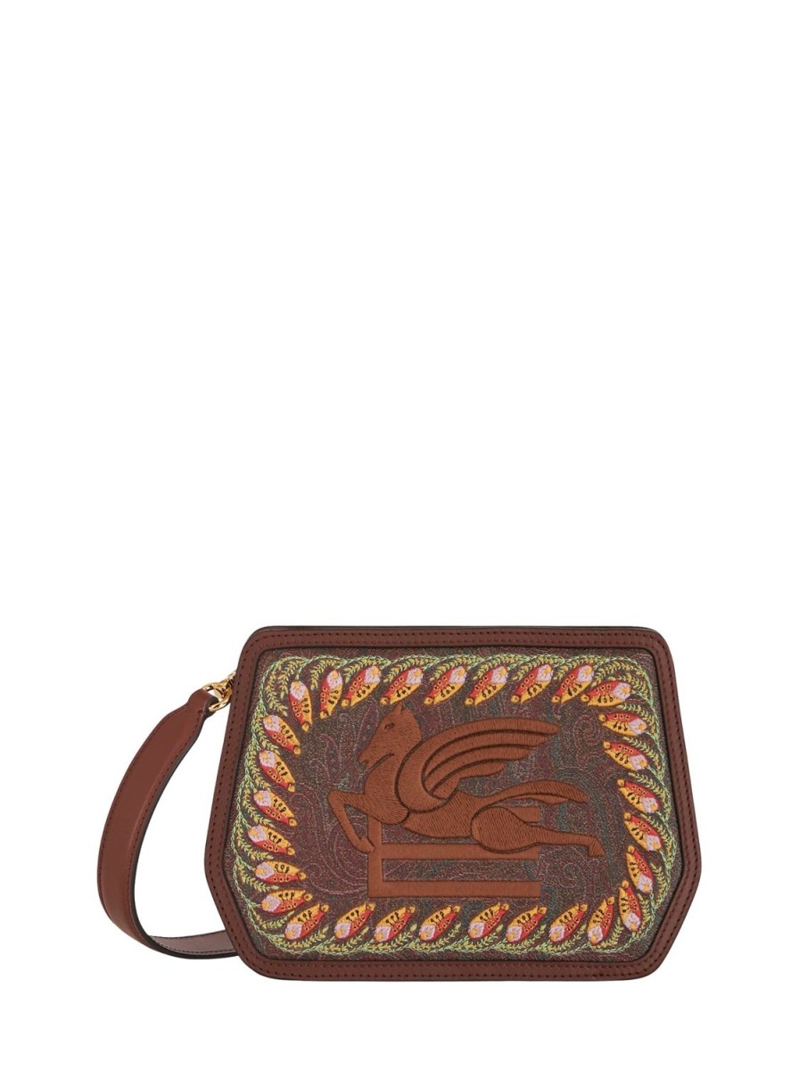 Women Etro | Shoulder Bag With Chain-Marrone