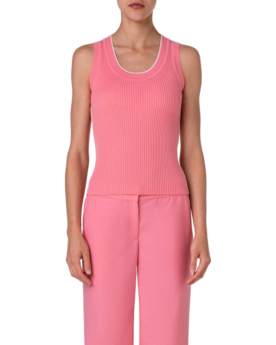 Women Akris Punto | Top-Flamingo Pink