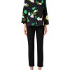 Women akris punto | Blouse-Green/Black/Yellow