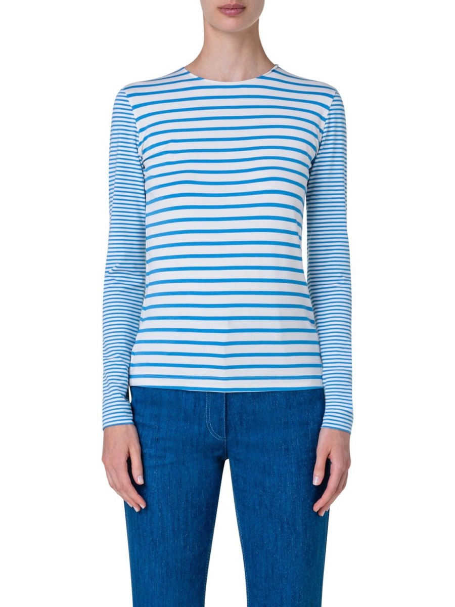 Women Akris Punto | Top-Blue/White