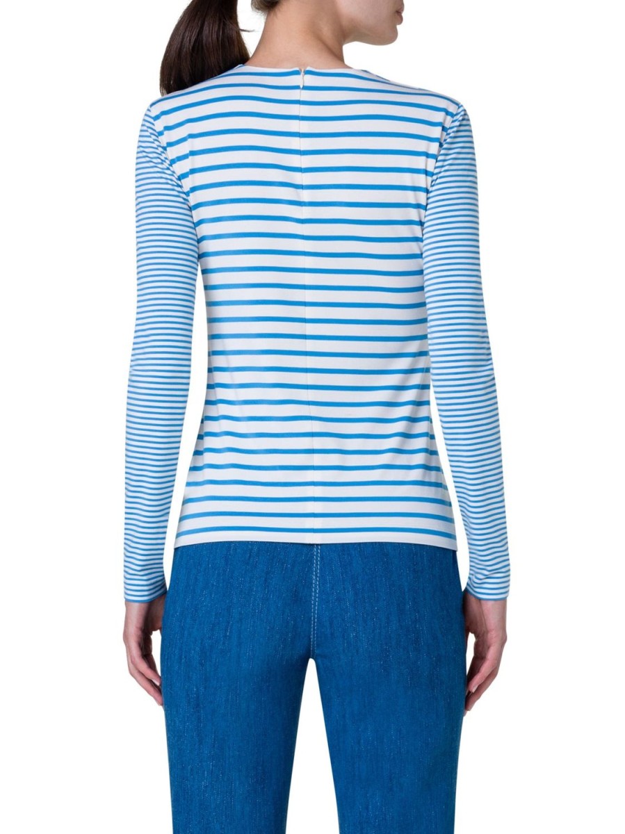 Women Akris Punto | Top-Blue/White