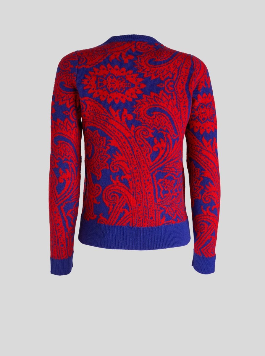 Women Etro | Sweater-Red/Royal Blue