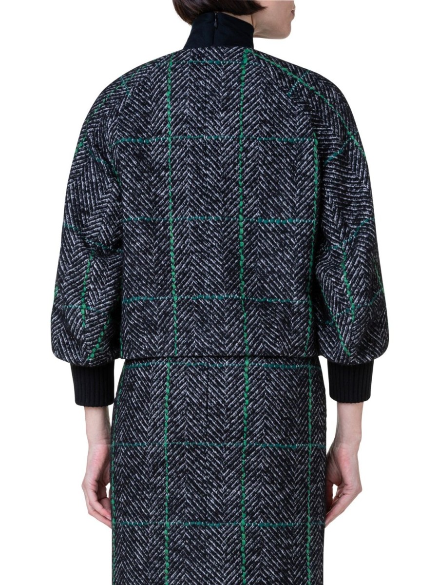 Women Akris Punto | Jacket-Black/White/Green