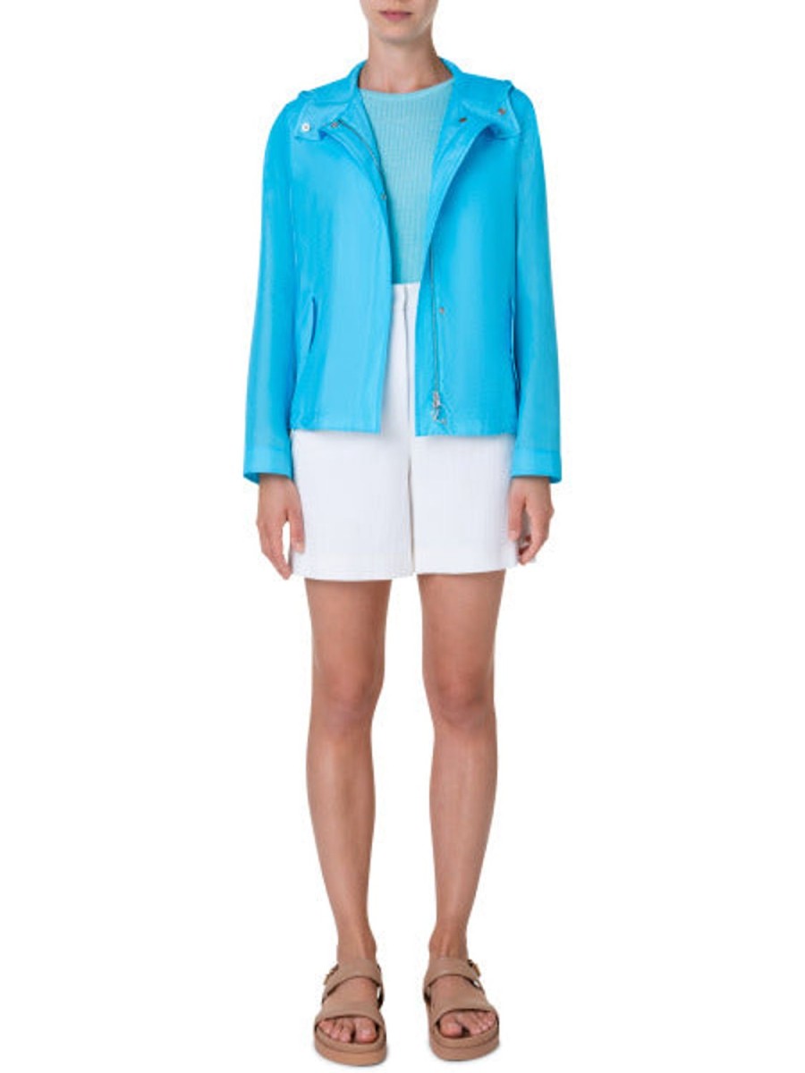 Women Akris Punto | Windbreaker Jacket-Turquoise