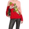 Women Marc Cain | Sweater-Red/Pink/Floral