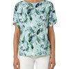 Women Akris Punto | Top-Tropical Green/Blue/Off-White/Print