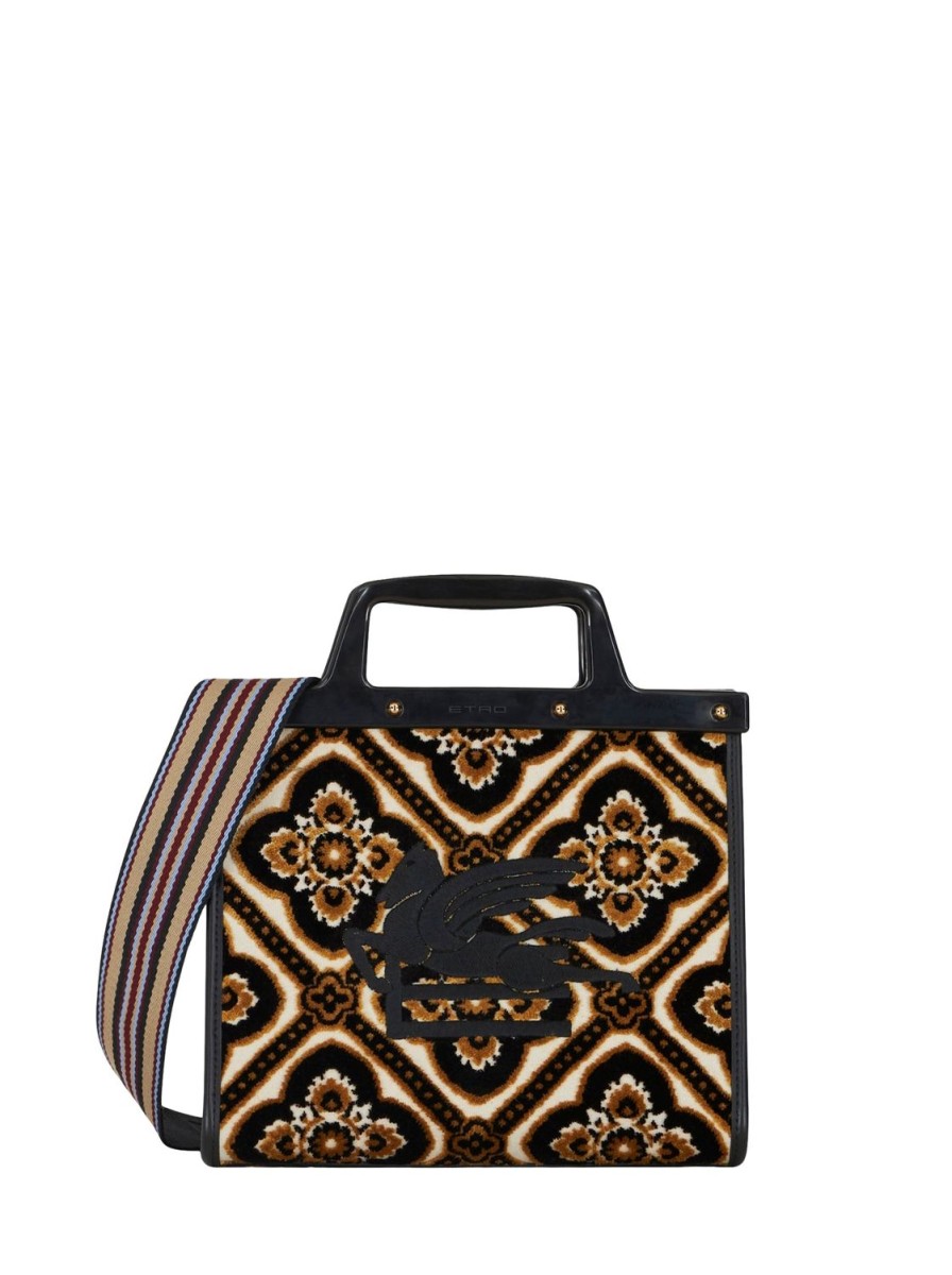 Women Etro | Handbag-Black/Brown/Caramel