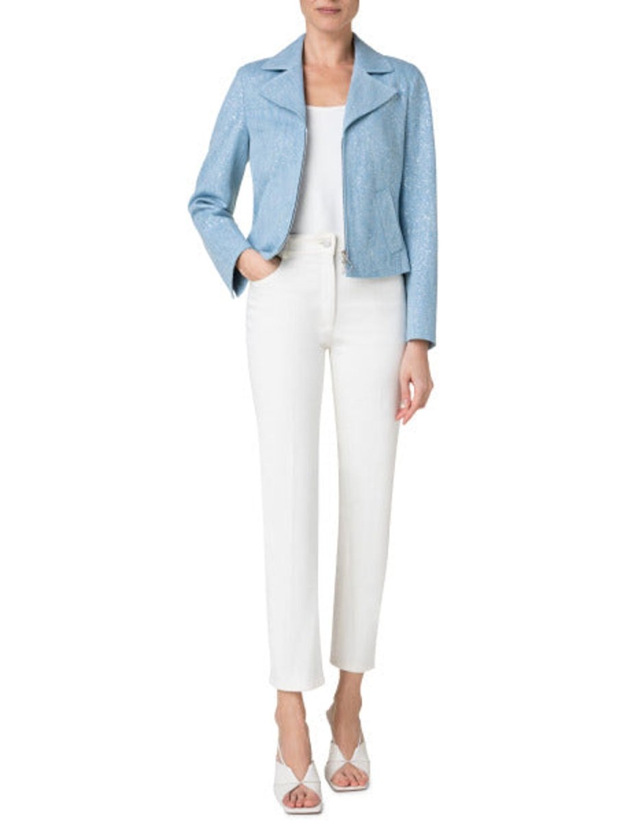 Women Akris Punto | Jacket-Blue Sky/Speckled