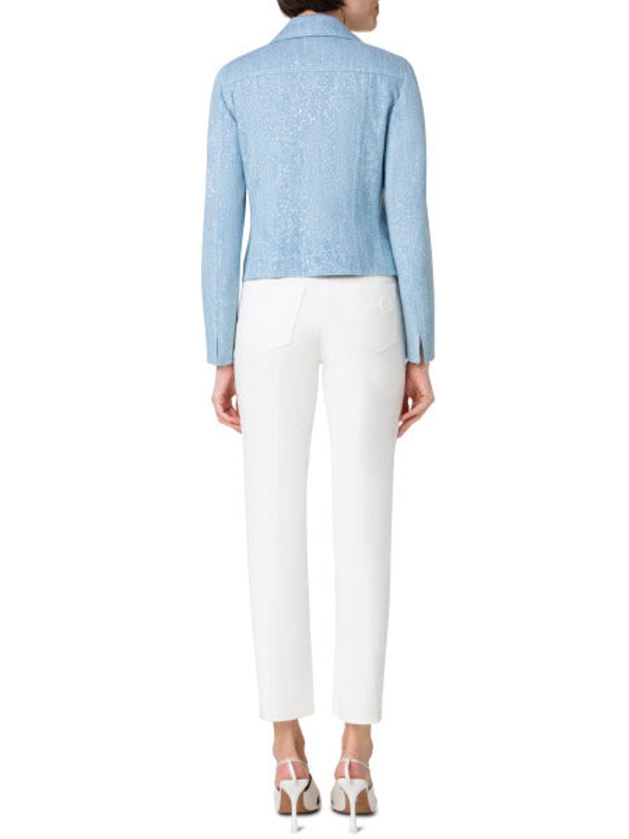 Women Akris Punto | Jacket-Blue Sky/Speckled