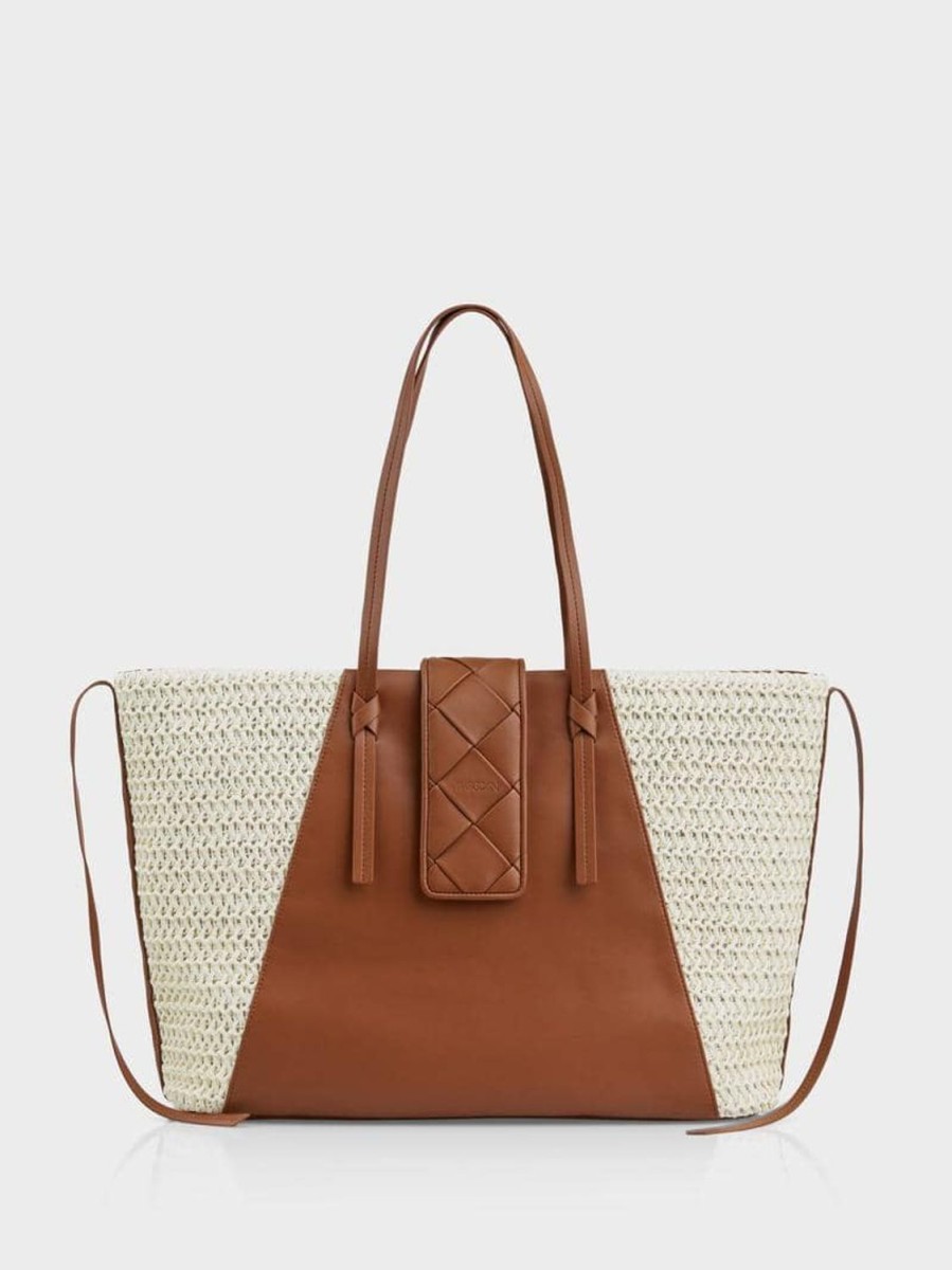 Women Marc Cain | Hand Bag-Straw/Cognac