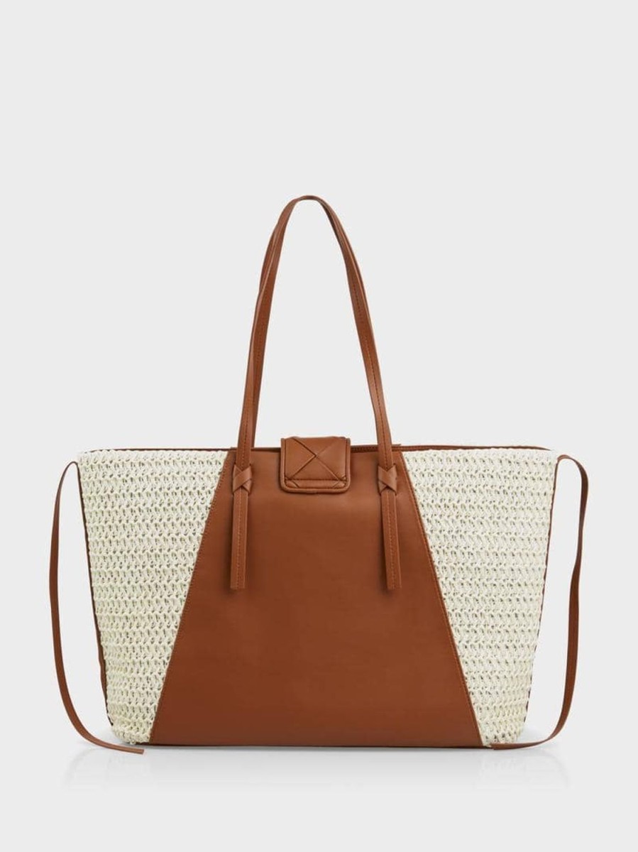 Women Marc Cain | Hand Bag-Straw/Cognac