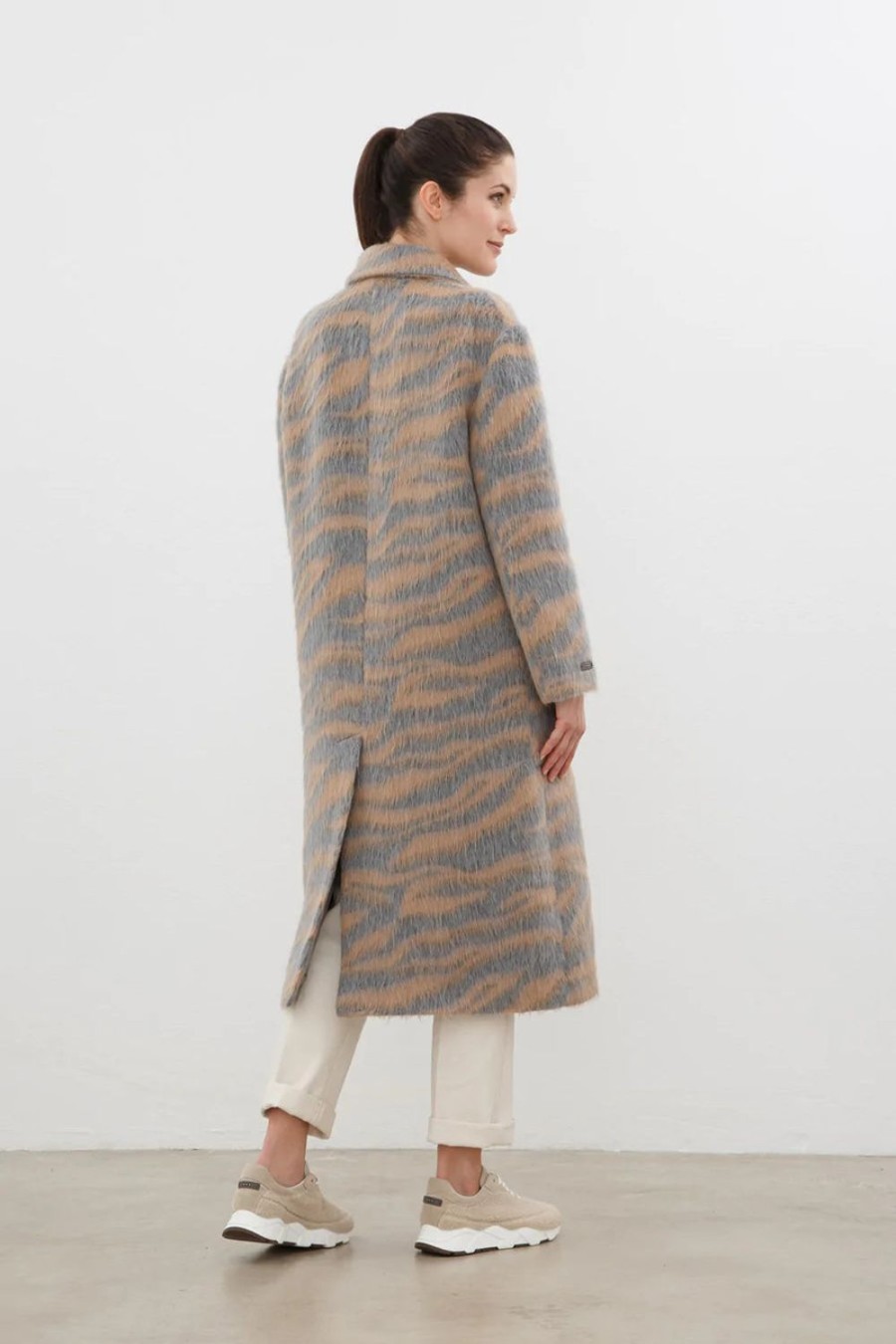 Women Peserico | Coat-Caramel/Grey