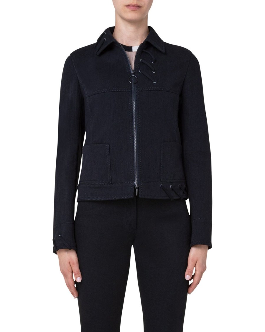 Women Akris Punto | Jacket-Black Denim