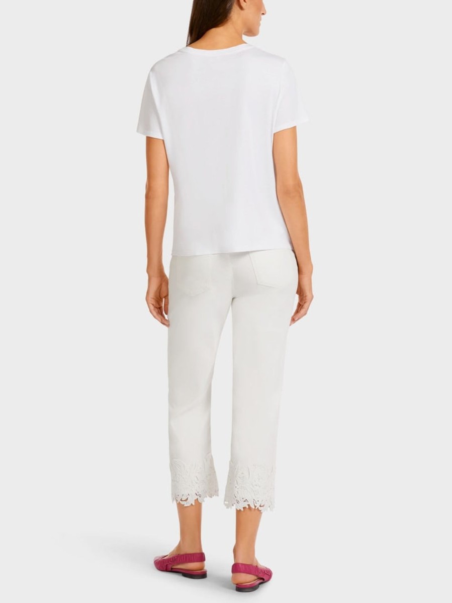 Women marc cain | T-Shirt-White/Bright Pink